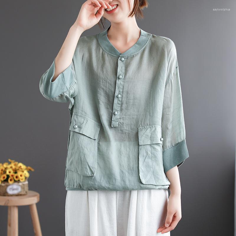 Women's Blouses FairyNatural European Style Female Retro Shirts Solid Color Loose Casual Pocket Blouse Women Elegant Linen Tops Plus Size, 002
Women's Blouses FairyNatural European Style Female Retro Shirts Solid Color Loose Casual Pocket Blouse Women Elegant Linen Tops Plus Size, 002
