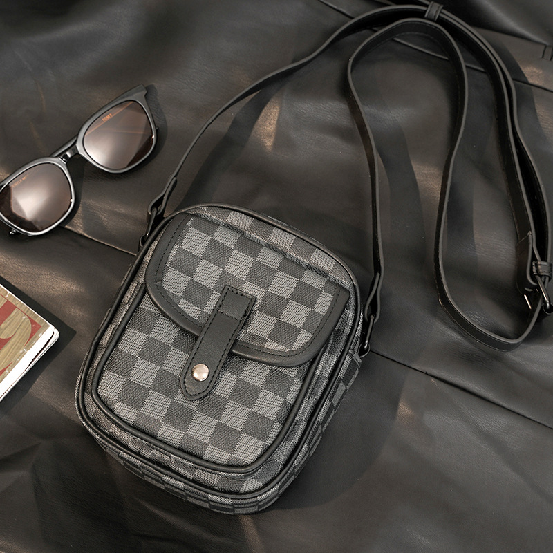 Fashion male cell phone bag outdoor casual street crossbody bag designer bags coin purse plaid bags, Grey
Fashion male cell phone bag outdoor casual street crossbody bag designer bags coin purse plaid bags, Grey