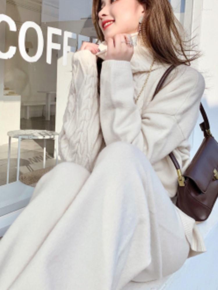 Women's Two Piece Pants 2 Pieces Set Women Knitted Tracksuit Turtleneck Tops Straight Pullover 2022 Sweater Suit Chic Outerwear Femme, Beige
Women's Two Piece Pants 2 Pieces Set Women Knitted Tracksuit Turtleneck Tops Straight Pullover 2022 Sweater Suit Chic Outerwear Femme, Beige