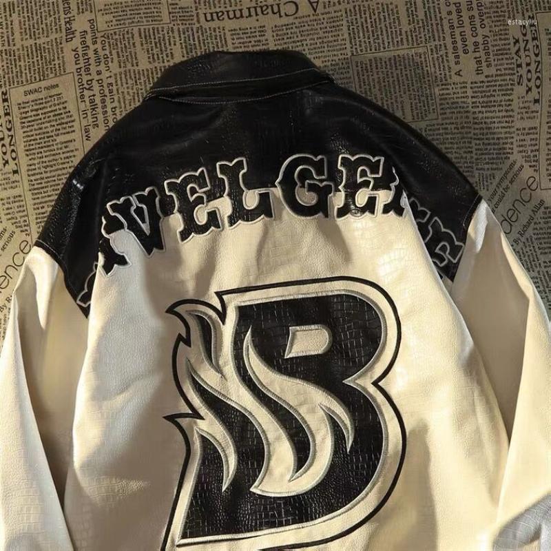 Men's Jackets Vintage Flame Embroidered Leather Jacket Men Streetwear Gothic Hiphop Bomber Autumn Winter Casaco Moto Masculino
Men's Jackets Vintage Flame Embroidered Leather Jacket Men Streetwear Gothic Hiphop Bomber Autumn Winter Casaco Moto Masculino