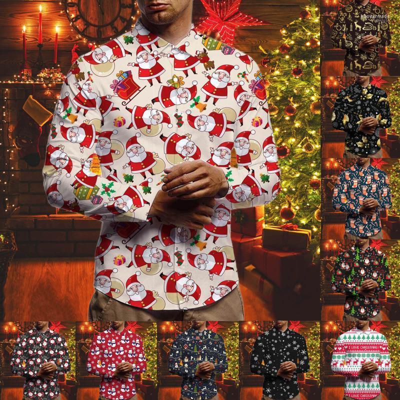 Men's Casual Shirts Men's Spring Autumn Men Santa Claus Christmas Deer Printed Shirt Top Blouse Colors Male Dress
Men's Casual Shirts Men's Spring Autumn Men Santa Claus Christmas Deer Printed Shirt Top Blouse Colors Male Dress