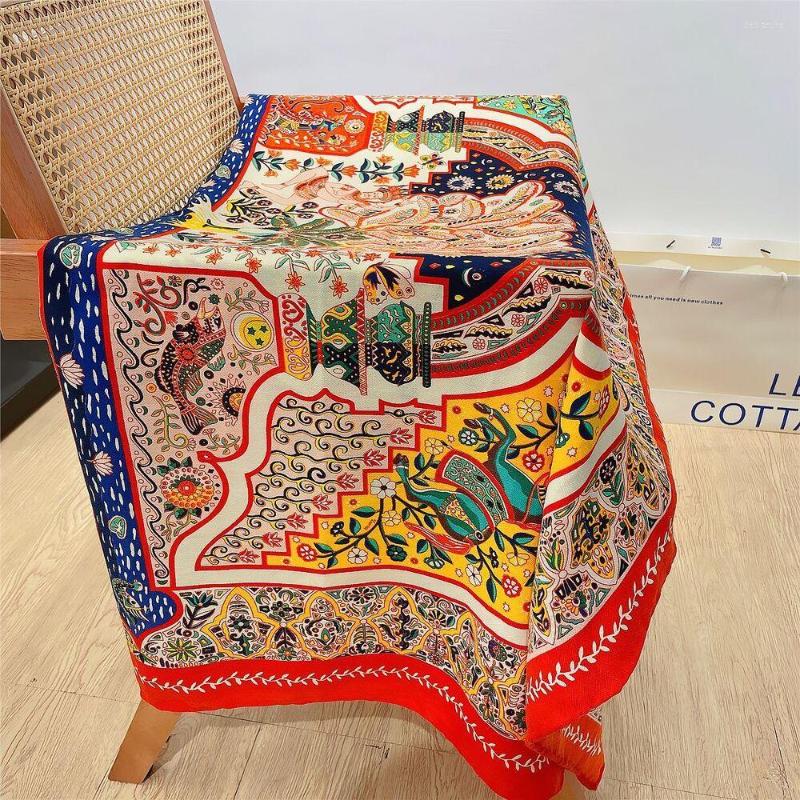 Scarves Faux Cashmere Scarf Man Women Tribal Style Flower Tree Winter Kerchief 130 130cm
Scarves Faux Cashmere Scarf Man Women Tribal Style Flower Tree Winter Kerchief 130 130cm