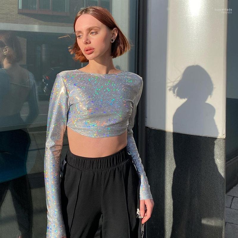 Women' T Shirts Women' T-Shirt 2022wind Autumn And Winter Fashion Design Sense Backless Slim Fit Short Navel Exposed Laser Tshirt, Silver
Women' T Shirts Women' T-Shirt 2022wind Autumn And Winter Fashion Design Sense Backless Slim Fit Short Navel Exposed Laser Tshirt, Silver