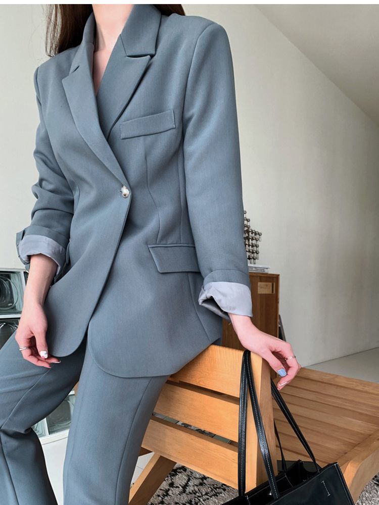 Women's Suits Blazers Spring Summer Set Woman 2 Pieces Blazer Pantsuit Jacket Female Slim Fashion Business Work Clothes 221008