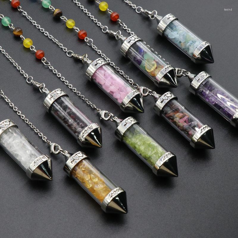 Pendant Necklaces 7 Chakra Pendants Natural Quartz Stone Amethysts Reiki Healing Balance Crystal Wish Bottle Amulet Male Women Divination
Pendant Necklaces 7 Chakra Pendants Natural Quartz Stone Amethysts Reiki Healing Balance Crystal Wish Bottle Amulet Male Women Divination