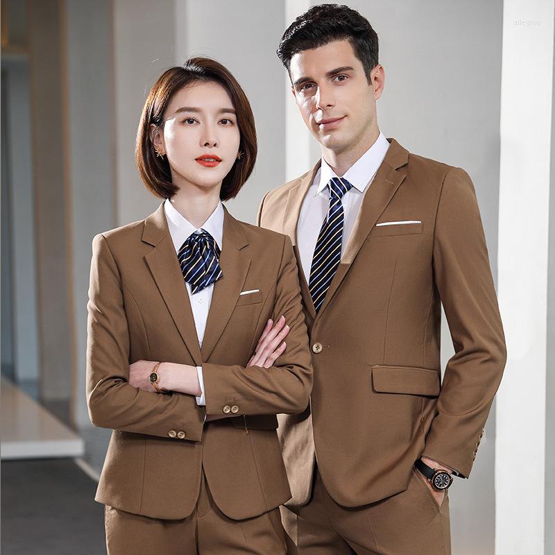 Women's Two Piece Pants Men's And Women's Same Long Sleeve One Button Young Gentleman High-Service Formal At Work Business Wear, Apricotjacketpantsme 
Women's Two Piece Pants Men's And Women's Same Long Sleeve One Button Young Gentleman High-Service Formal At Work Business Wear, Apricotjacketpantsme