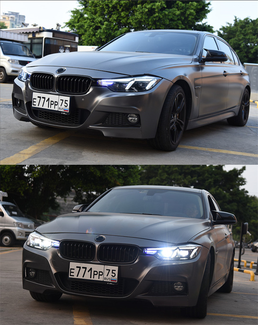 Headlight For 3Series F30 F35 2013-2018 Head Lights Upgrae 2022 Style Replacement DRL angel eye Daytime lights Lighthouse Projector Facelift