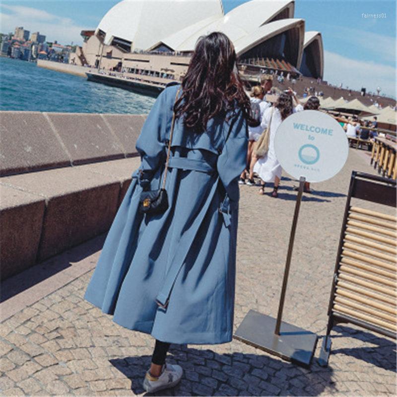 Women's Trench Coats Abrigos Spring Autumn 2022Korean Fashion Double Breasted Mid-long Coat Mujer Loose Belt Large Size Windbreak Outwear, Blue
Women's Trench Coats Abrigos Spring Autumn 2022Korean Fashion Double Breasted Mid-long Coat Mujer Loose Belt Large Size Windbreak Outwear, Blue