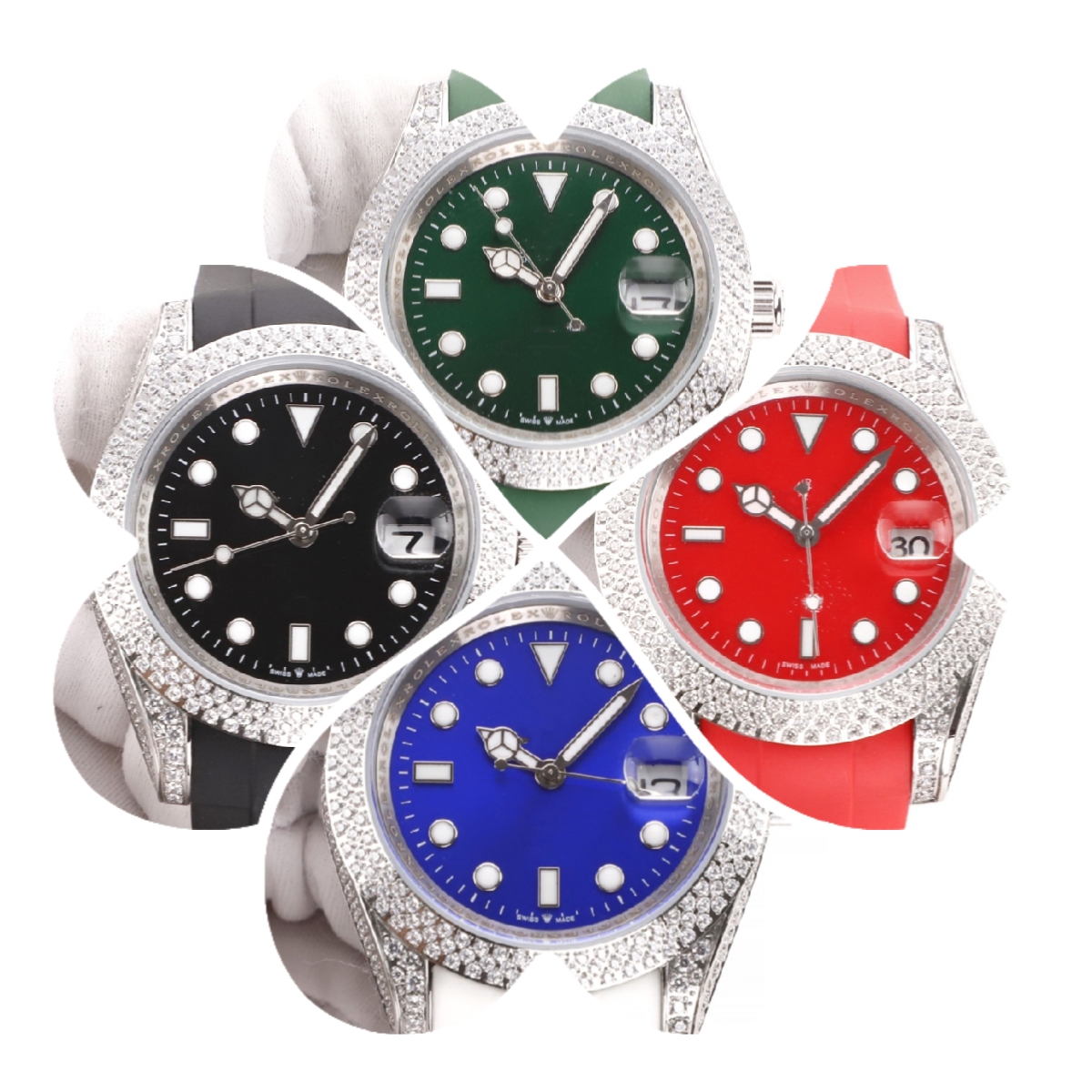 Montre de luxe mens watches 40mm 2836 Automatic mechanical movement 904L steel case diamond watch Wristwatches, As picture
Montre de luxe mens watches 40mm 2836 Automatic mechanical movement 904L steel case diamond watch Wristwatches, As picture