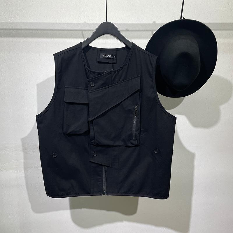 Men' Vests Trendy Man Dark Series Multi Pocket Loose Casual Vest Autumn And Winter Fashion High Arcade Retro Sleeveless Coat, Black
Men' Vests Trendy Man Dark Series Multi Pocket Loose Casual Vest Autumn And Winter Fashion High Arcade Retro Sleeveless Coat, Black