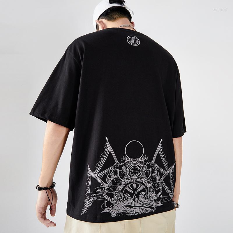 Men's T Shirts Peking Opera Facial Makeup Embroidered Short Sleeve T-Shirt Half-sleeve Matching Dress Loose Summer Size Men's, Black (loose)
Men's T Shirts Peking Opera Facial Makeup Embroidered Short Sleeve T-Shirt Half-sleeve Matching Dress Loose Summer Size Men's, Black (loose)