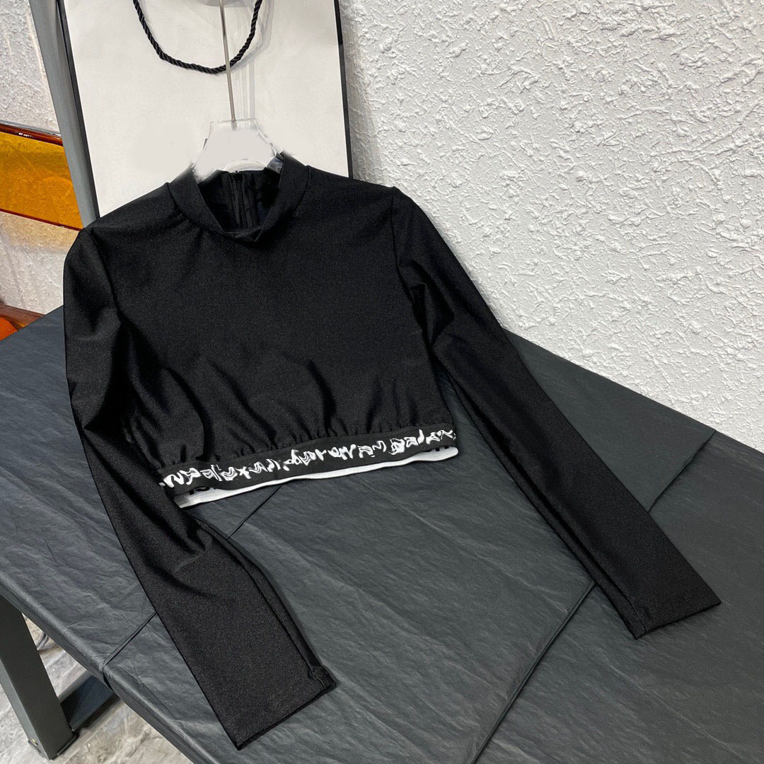 Fashion Women' T-Shirt Half Neck Long Sleeve Shirt Women Letter Pattern Cropped Tops 2022 Autumn Casual Skinny Basic Woman T Shirts, Black
Fashion Women' T-Shirt Half Neck Long Sleeve Shirt Women Letter Pattern Cropped Tops 2022 Autumn Casual Skinny Basic Woman T Shirts, Black