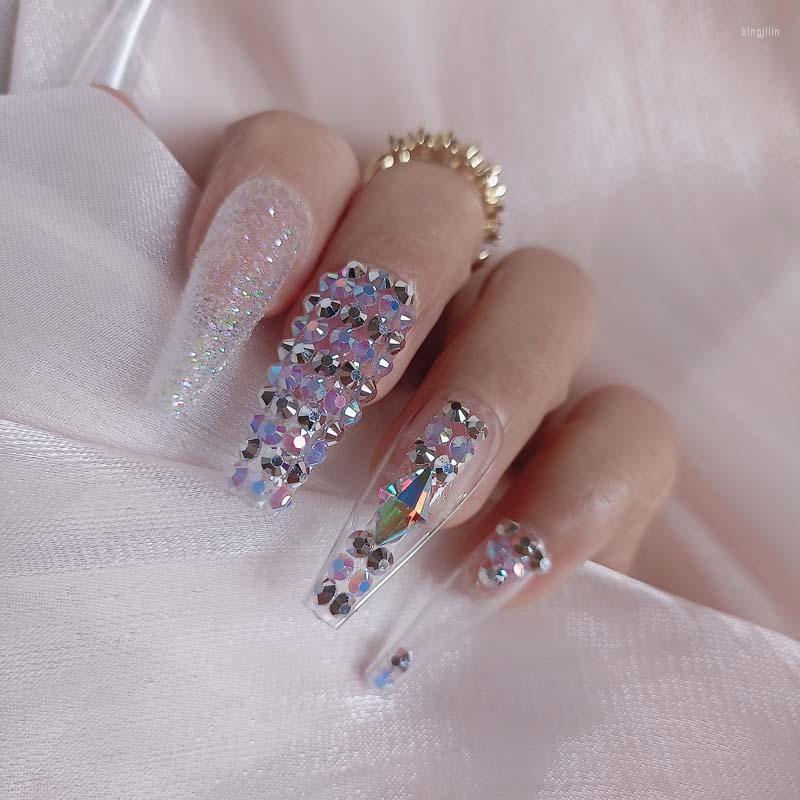 False Nails 24pcs Luxury Jewelry Long Ballet Coffin Fake Crystal Diamond Transparent, Beige
False Nails 24pcs Luxury Jewelry Long Ballet Coffin Fake Crystal Diamond Transparent, Beige