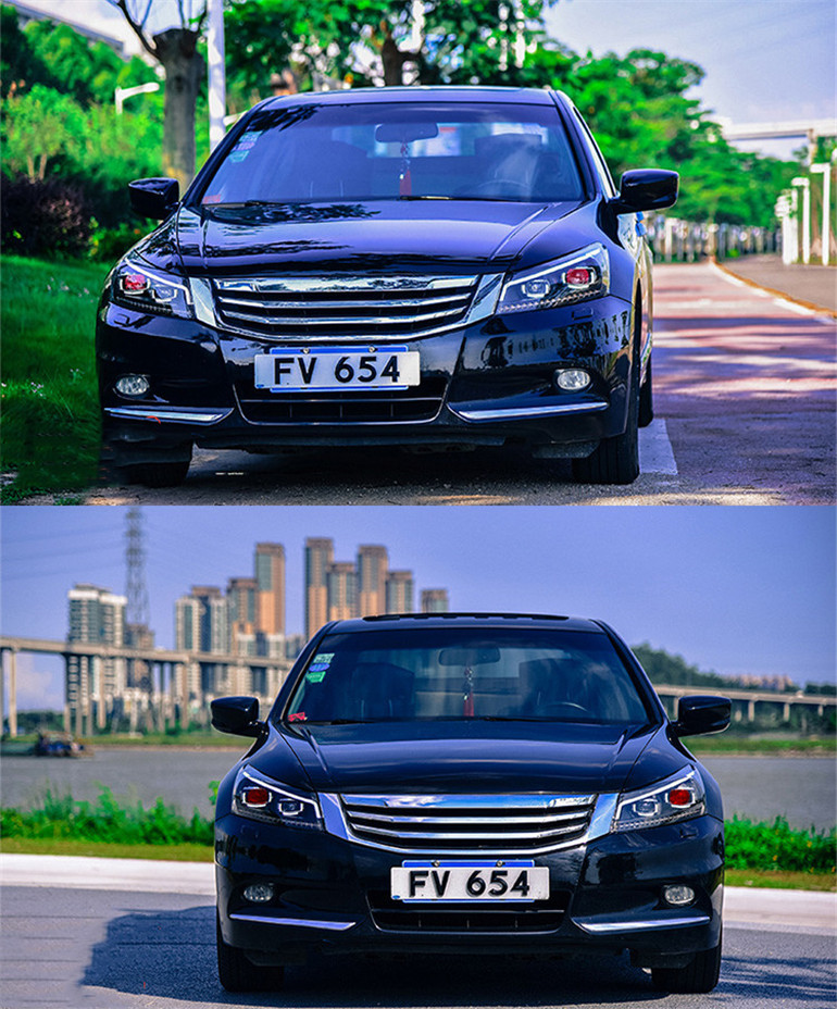 Head Lamp For Honda 20 08-20 13 Accord G8 Headlights Fog Light Day Running Light DRL H7 LED Bi Xenon Bulb Car Accessory