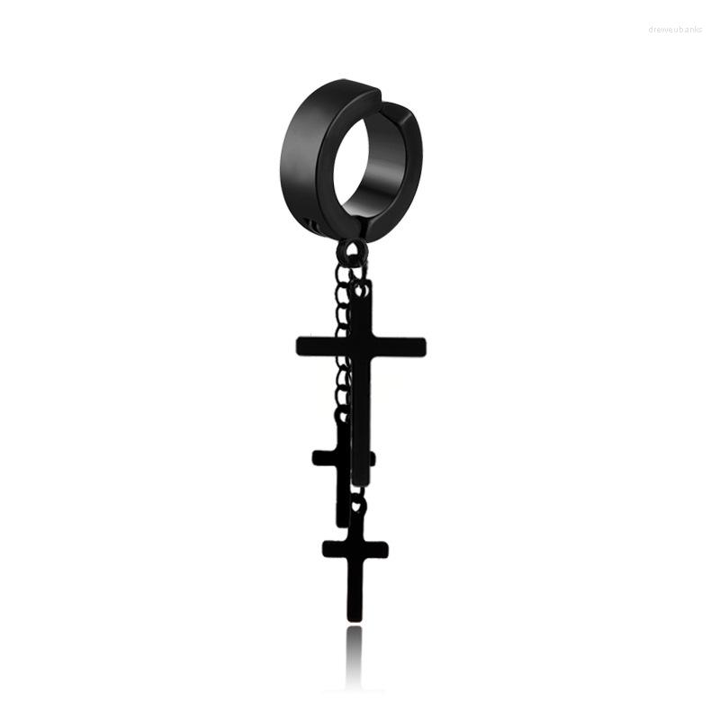 Backs Earrings Punk Rock Titanium Steel No Ear Hole 3 Crosses Long Tassel Clip Earring Male Female Fashion Jewelry
Backs Earrings Punk Rock Titanium Steel No Ear Hole 3 Crosses Long Tassel Clip Earring Male Female Fashion Jewelry
