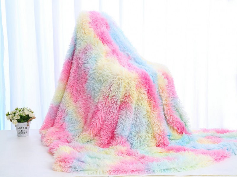 Double Layer Blanket Winter Cozy Warm Long Plush Rainbow Throw Blanket For Sofa Bed Colorful Furry Fluffy Tie Dye Bedspread
Double Layer Blanket Winter Cozy Warm Long Plush Rainbow Throw Blanket For Sofa Bed Colorful Furry Fluffy Tie Dye Bedspread