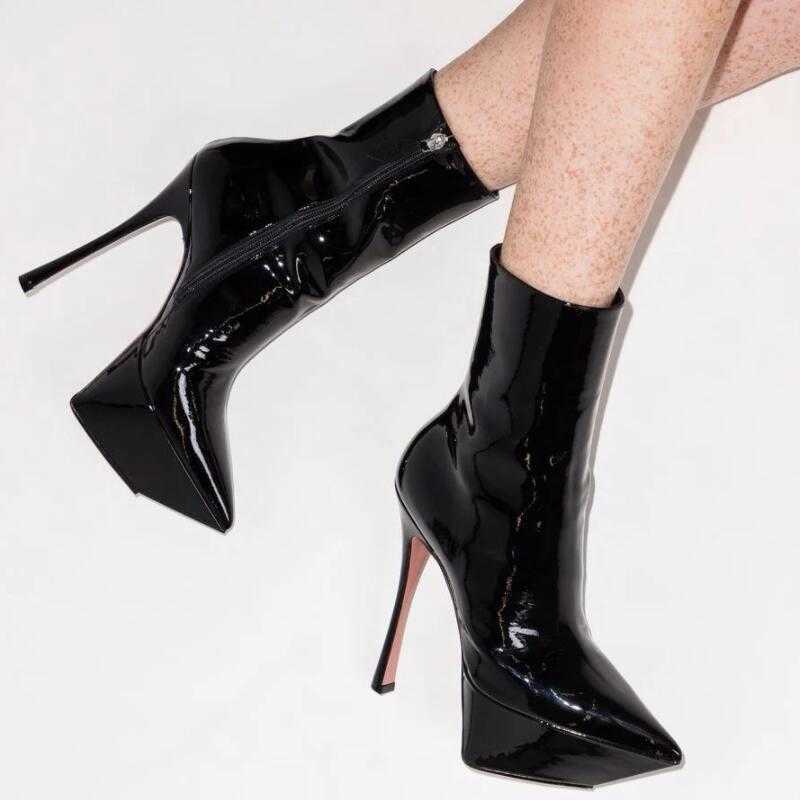 Boots New Women Sexy Party Shoes 2022 Autumn Thin High Heel Be Toe Platform Zipper Ankle Boot Black Red Pink White Large Size 43 220901, Patent black
Boots New Women Sexy Party Shoes 2022 Autumn Thin High Heel Be Toe Platform Zipper Ankle Boot Black Red Pink White Large Size 43 220901, Patent black