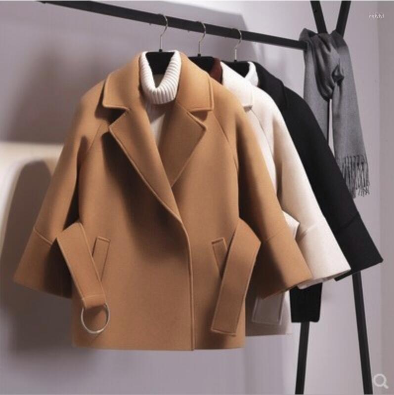 Women' Wool Women Short Coat Long-sleeved Lapel Belt Girdle Woolen Jacket High Quality Luxury Outwear Autumn Winter Lady Outer Clothing, As photo 1
Women' Wool Women Short Coat Long-sleeved Lapel Belt Girdle Woolen Jacket High Quality Luxury Outwear Autumn Winter Lady Outer Clothing, As photo 1