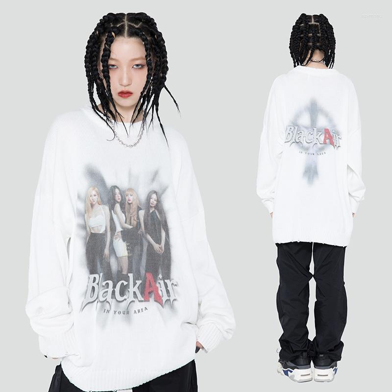 Men's Sweaters Women's Singing Group Printing For Women Korea Urban Streetwear Washed Hole Tassel Pullovers Knitwear Male Oversized, Black
Men's Sweaters Women's Singing Group Printing For Women Korea Urban Streetwear Washed Hole Tassel Pullovers Knitwear Male Oversized, Black