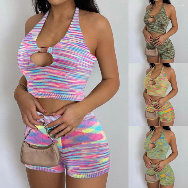 Women' Tracksuits 2022 Fashion Women Outfit Colorful Knitted Summer Sleeveless Halter Crop Top Shorts Soft And Comfortable Mini Set For, Pink
Women' Tracksuits 2022 Fashion Women Outfit Colorful Knitted Summer Sleeveless Halter Crop Top Shorts Soft And Comfortable Mini Set For, Pink