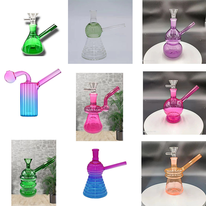 Hookah Oil Burner Pipe Thick MINI bubbler Bong small burners pipes dab rig mini heady beaker Bongs wax