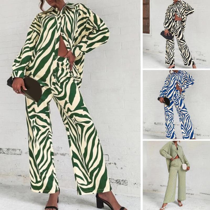 Women' Two Piece Pants Women' 2 Pcs Women Shirt Set Single-breasted Turn-down Collar Tops Loose Stripe High Waist Wide Leg Trousers, Black 
Women' Two Piece Pants Women' 2 Pcs Women Shirt Set Single-breasted Turn-down Collar Tops Loose Stripe High Waist Wide Leg Trousers, Black