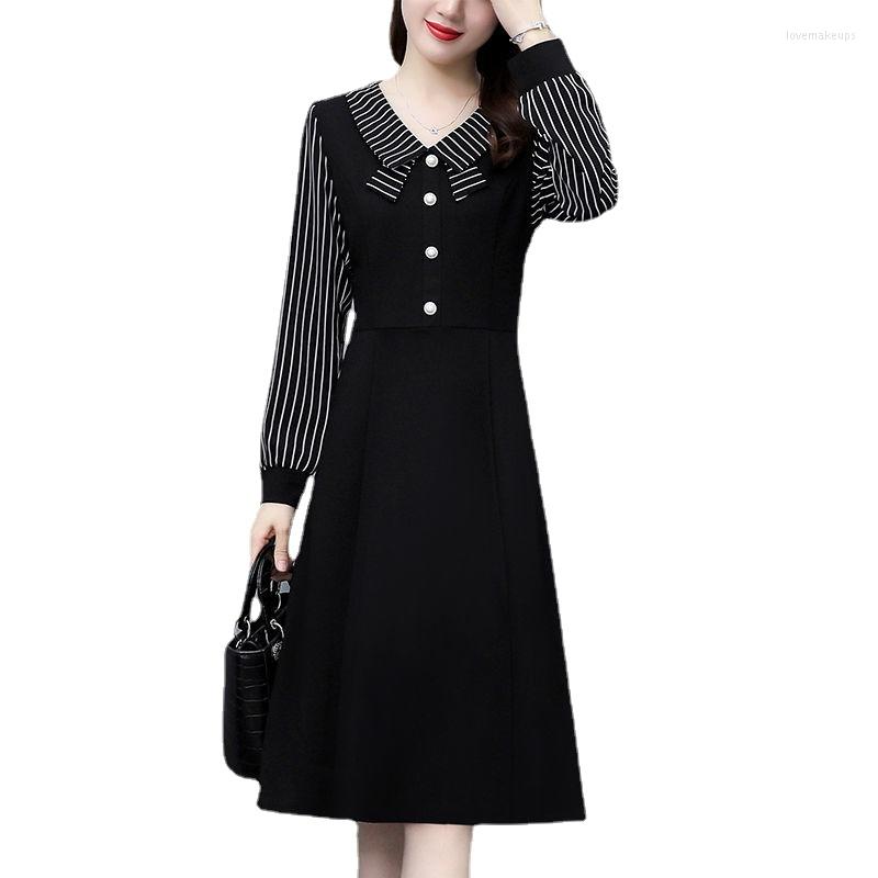 Casual Dresses Women's Harajuku Dress Korean Style Fashion Stitching Striped Long-sleeved Mid-length Button Knee-length Slim, Black
Casual Dresses Women's Harajuku Dress Korean Style Fashion Stitching Striped Long-sleeved Mid-length Button Knee-length Slim, Black