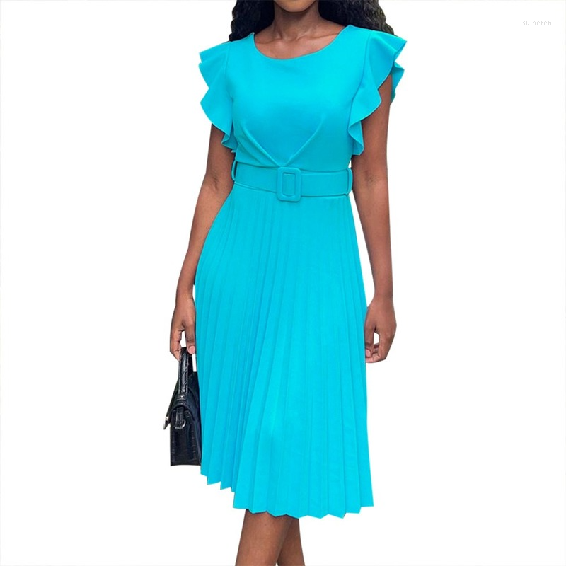 Ethnic Clothing 2022 Summer Elegent African Women Sleeveless Yellow White Pink Red Pleated Knee-length Dress Dresses For With Belt
Ethnic Clothing 2022 Summer Elegent African Women Sleeveless Yellow White Pink Red Pleated Knee-length Dress Dresses For With Belt