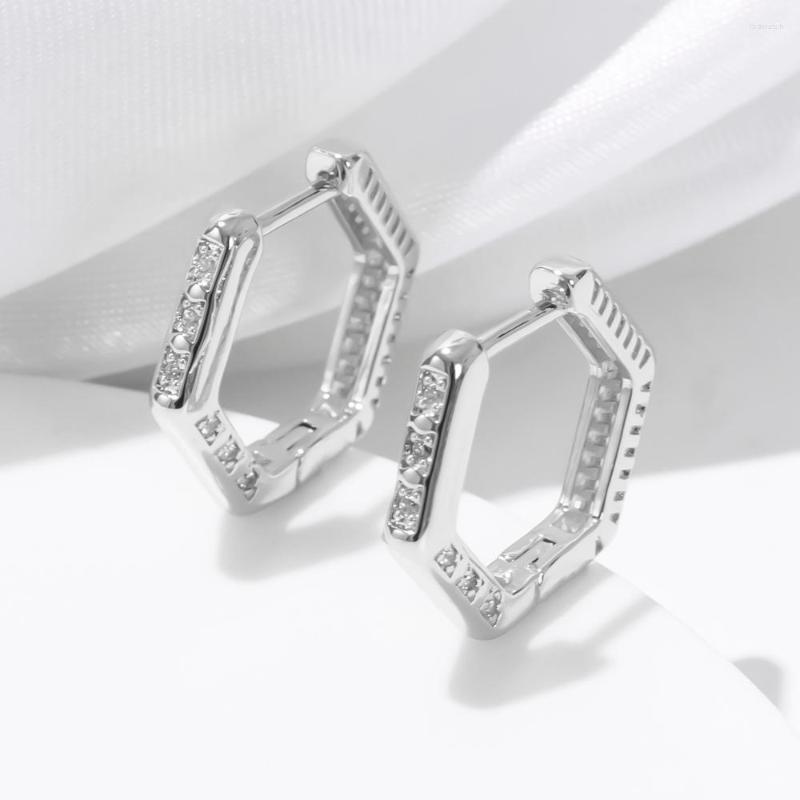 Hoop Earrings ESSFF Silver Color White Stone For Women Polygon Design Jewelry Girlfriend Valentine's Gifts Hoops Earings
Hoop Earrings ESSFF Silver Color White Stone For Women Polygon Design Jewelry Girlfriend Valentine's Gifts Hoops Earings