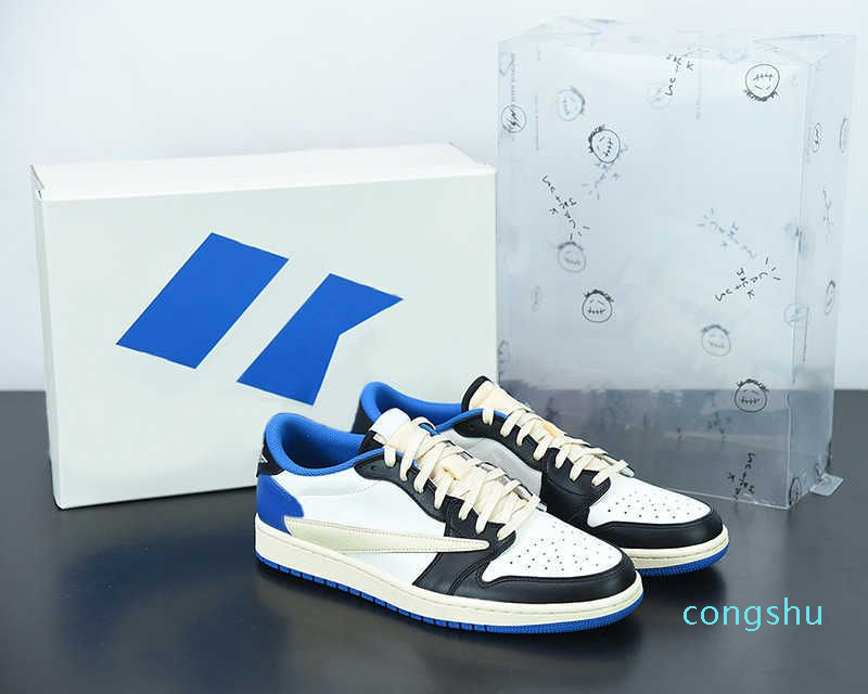 TS x Fragment Jumpman 1 Low Boots Basketball Shoes 1s top quality Mens Womens Hip hop The designer Black Military Blue Soft leather Outdoor, High
TS x Fragment Jumpman 1 Low Boots Basketball Shoes 1s top quality Mens Womens Hip hop The designer Black Military Blue Soft leather Outdoor, High