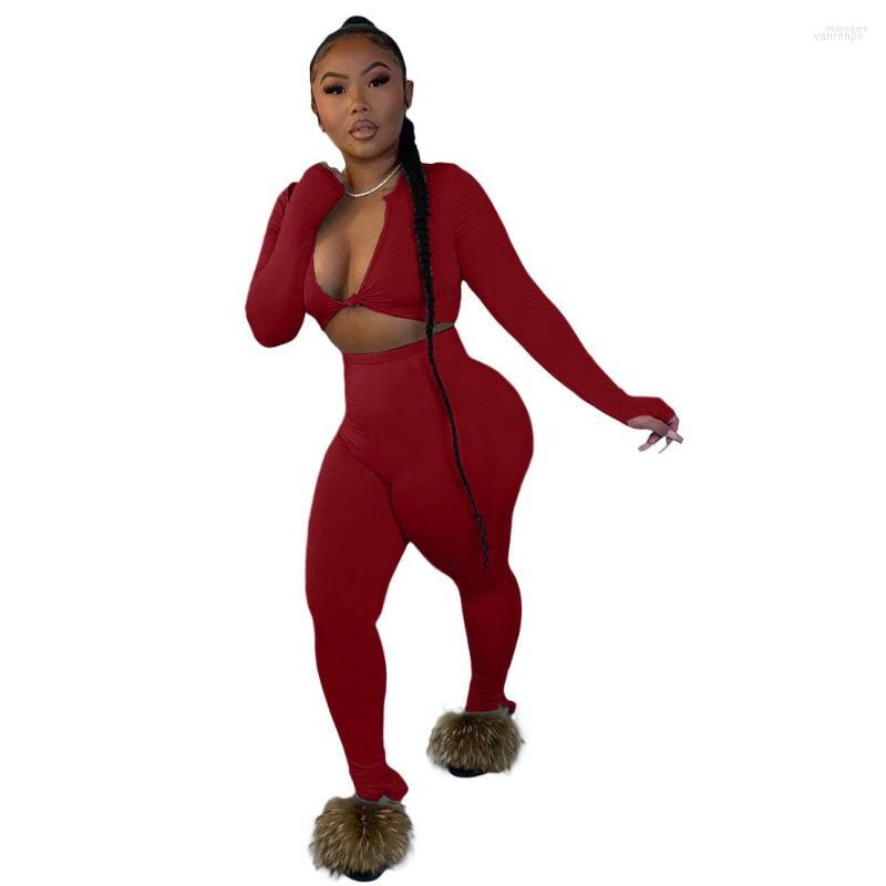 Women' Two Piece Pants Women' Tracksuit Women Set Fitness Outfits Deep V Neck Long Sleeve Crop Top And Sweat Legging Pant Sporty Suit, Black
Women' Two Piece Pants Women' Tracksuit Women Set Fitness Outfits Deep V Neck Long Sleeve Crop Top And Sweat Legging Pant Sporty Suit, Black