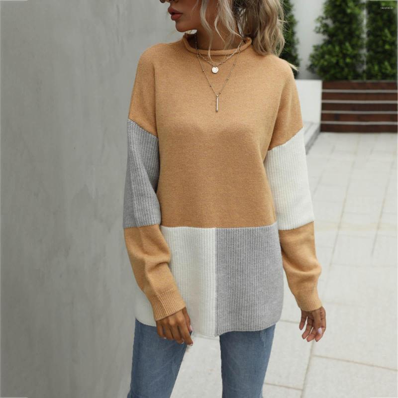 Women' Sweaters Women Turtleneck Sweater Color Block Pullover Autumn Winter Fashion Plus Size Casual Knitted Female Long Sleeve Jumper, Black 
Women' Sweaters Women Turtleneck Sweater Color Block Pullover Autumn Winter Fashion Plus Size Casual Knitted Female Long Sleeve Jumper, Black
