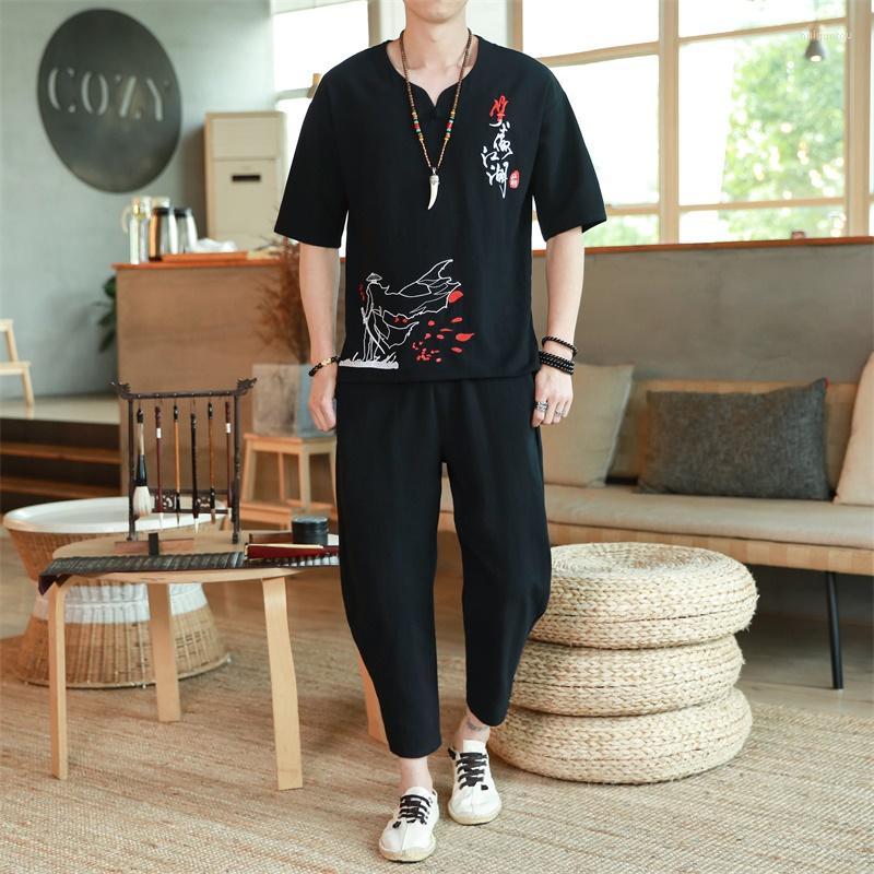 Men's Tracksuits Embroidery Sets Linen Short Set 2022 Summer Mens Cotton Shorts Suit Male Streetwear Chinese Style 2 Piece V-Neck Men's, Black
Men's Tracksuits Embroidery Sets Linen Short Set 2022 Summer Mens Cotton Shorts Suit Male Streetwear Chinese Style 2 Piece V-Neck Men's, Black