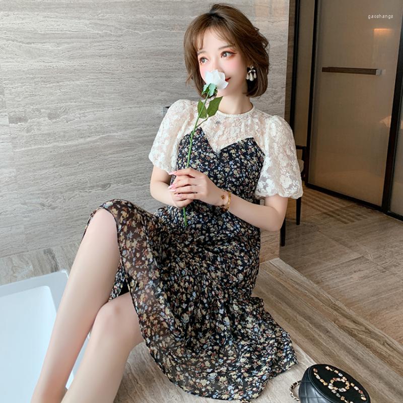 Casual Dresses Floral Print Lace Patchwork Fake Two Piece Knee Length Dress Women Summer Round Neck Loose Beach Sundress Female, White and black
Casual Dresses Floral Print Lace Patchwork Fake Two Piece Knee Length Dress Women Summer Round Neck Loose Beach Sundress Female, White and black