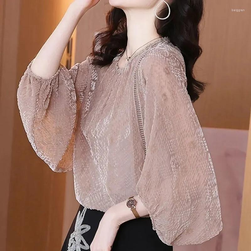 Women's Blouses Chiffon Shirt Women's 2022 Summer Fashion Temperament All-match Casual Blouse Women Large Size Loose Lace Pullover Top, Blue
Women's Blouses Chiffon Shirt Women's 2022 Summer Fashion Temperament All-match Casual Blouse Women Large Size Loose Lace Pullover Top, Blue