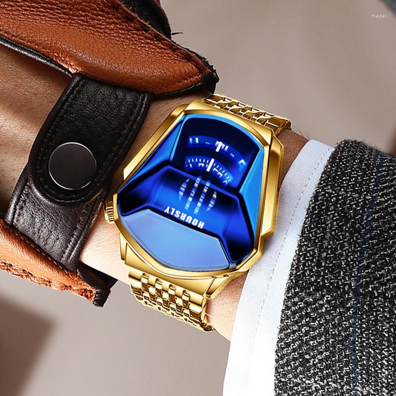 Wristwatches Relogio Masculino 2022 Cool Locomotive Mens Watches Top Quartz Gold Wrist Watch For Men Waterproof Geometric Shape, Silver blue
Wristwatches Relogio Masculino 2022 Cool Locomotive Mens Watches Top Quartz Gold Wrist Watch For Men Waterproof Geometric Shape, Silver blue
