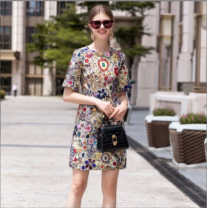 190 XXXL 2022 Spring Autumn Runway Dresses Dress Short Sleeve Empire Fashion Womens Crew Neck HAOLAI, Customize
190 XXXL 2022 Spring Autumn Runway Dresses Dress Short Sleeve Empire Fashion Womens Crew Neck HAOLAI, Customize