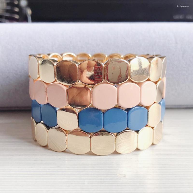 Charm Bracelets Gold Color Vitamin Shaped Enamel Rainbow Tile Bracelet Fashion Elasticity Stacking Bangles For Women Party Jewelry Pulsera
Charm Bracelets Gold Color Vitamin Shaped Enamel Rainbow Tile Bracelet Fashion Elasticity Stacking Bangles For Women Party Jewelry Pulsera