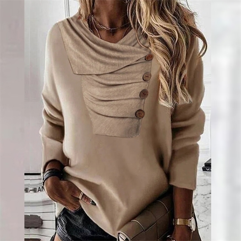 Womens Hoodies Sweatshirts Pile Collar Button Splicing Pullover Casual Loose Draped Long Sleeve Sweatshirt Autumn Streetwear Straight Women Top Blusas 221010, 04 blue
Womens Hoodies Sweatshirts Pile Collar Button Splicing Pullover Casual Loose Draped Long Sleeve Sweatshirt Autumn Streetwear Straight Women Top Blusas 221010, 04 blue