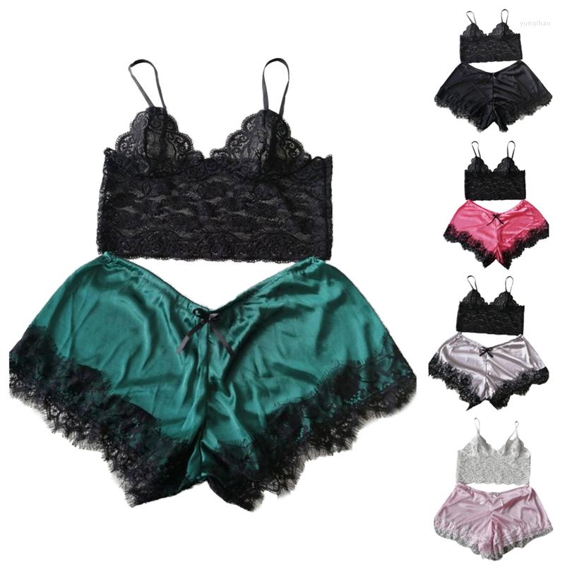 Men's Sleepwear Lace Floral Sexy Women Hollow Out Pajama Sets Sleep Wear Female Crop Tops High Waist Bottom
Men's Sleepwear Lace Floral Sexy Women Hollow Out Pajama Sets Sleep Wear Female Crop Tops High Waist Bottom