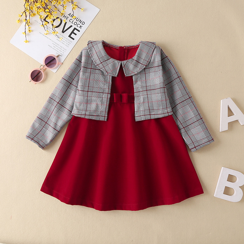 Kids Toddler Girls Clothing Sets Fashion Red Vest Sleeveless Sling Princess Dress Plaid Coat 2pcs Casual Clothes, As picture
Kids Toddler Girls Clothing Sets Fashion Red Vest Sleeveless Sling Princess Dress Plaid Coat 2pcs Casual Clothes, As picture
