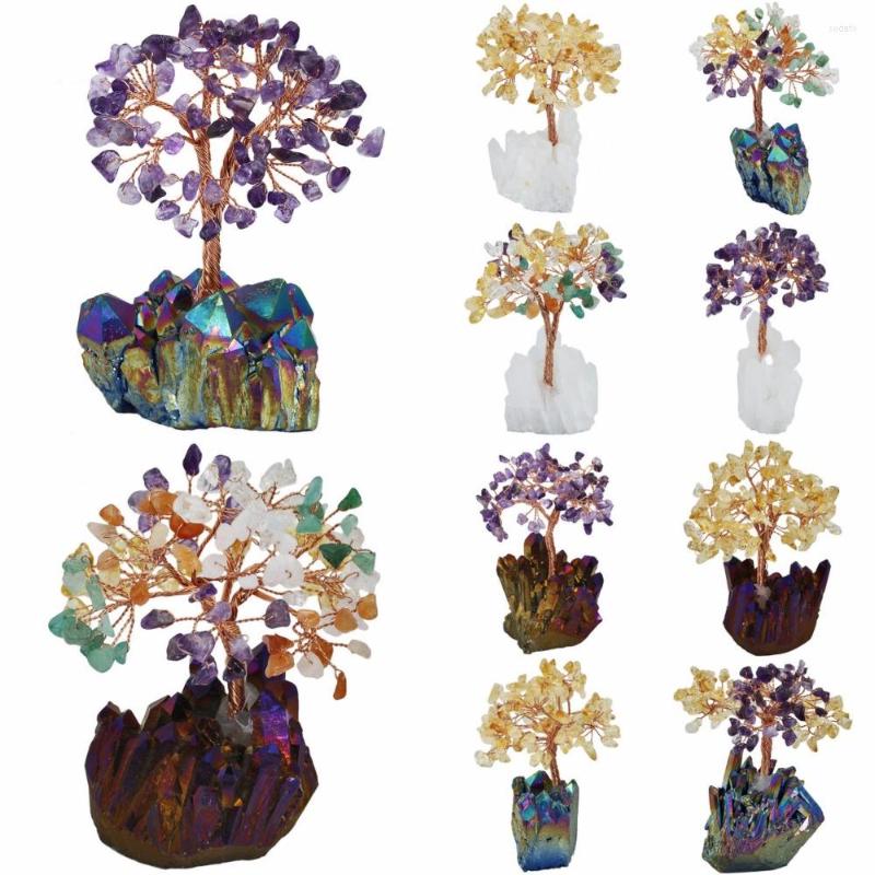Jewelry Pouches TUMBEELLUWA Natural Amethyst Citrine Money Tree Aura Titanium Coated Crystal Cluster Base Bonsai Sculpture Figurine 4 Inch
Jewelry Pouches TUMBEELLUWA Natural Amethyst Citrine Money Tree Aura Titanium Coated Crystal Cluster Base Bonsai Sculpture Figurine 4 Inch