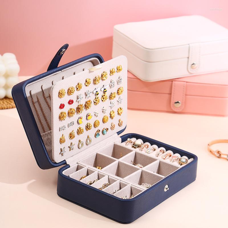 Jewelry Pouches Travel Case Box Women PU Leather 2 Layer Organizer Holder For Necklace Earring Rings
Jewelry Pouches Travel Case Box Women PU Leather 2 Layer Organizer Holder For Necklace Earring Rings