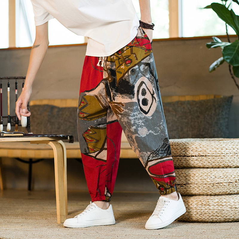 Men's Pants Streetwear Men's Harem Pants Cotton Linen Loose Large Size Male Casual Pants Trousers Vintage Elastic Waist Men Sweatpants 221010, Black
Men's Pants Streetwear Men's Harem Pants Cotton Linen Loose Large Size Male Casual Pants Trousers Vintage Elastic Waist Men Sweatpants 221010, Black