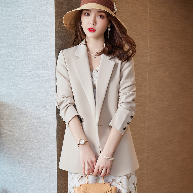 Women's Suits Blazers Khaki Suit Women's Coat Spring Autumn Fashion Korean Long Sleeve Blazers Woman Jacket Casual Office Ladies Blazer Tops