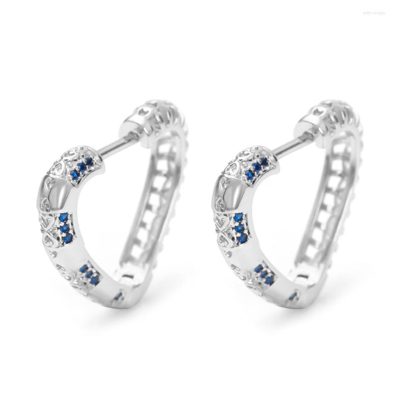 Hoop Earrings ESSFF Arrival Silver Color Earring Heart Wedding Fashion Jewelry For Women Blue Zircon Piercing
Hoop Earrings ESSFF Arrival Silver Color Earring Heart Wedding Fashion Jewelry For Women Blue Zircon Piercing