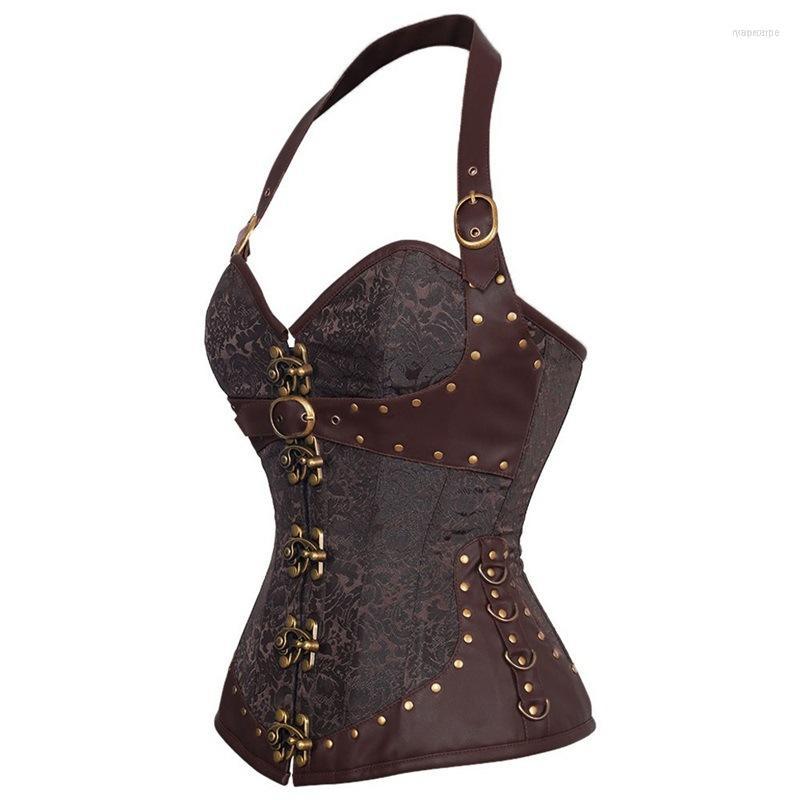 Bustiers & Corsets Retro Steampunk Halterneck Corset Gothic Sexy Women Slim Burlesque Satin Body Shaper Lace Up Bustier Overbust Corselet, Red
Bustiers & Corsets Retro Steampunk Halterneck Corset Gothic Sexy Women Slim Burlesque Satin Body Shaper Lace Up Bustier Overbust Corselet, Red