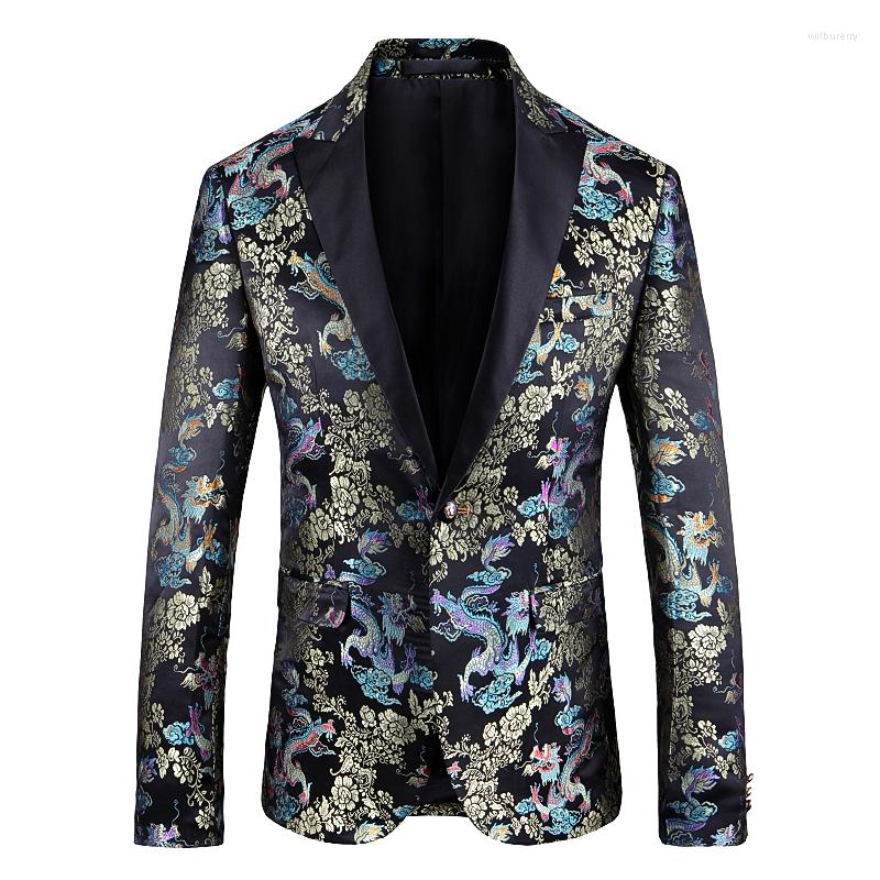 Men's Suits Autumn/winter 2022 European And American Men's Wear Vintage Long-sleeved Dragon Jacquard Fashionable Suit Jacket, Black
Men's Suits Autumn/winter 2022 European And American Men's Wear Vintage Long-sleeved Dragon Jacquard Fashionable Suit Jacket, Black