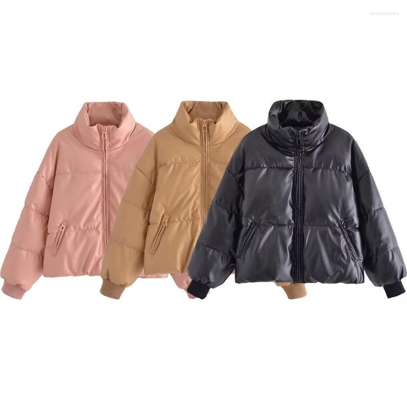 Women's Leather Women's 2022 Fall Casual Fashion Chic Faux Cotton Jacket Retro Turtleneck Long Sleeve Loose Solid Color Top Mujer, As shown2
Women's Leather Women's 2022 Fall Casual Fashion Chic Faux Cotton Jacket Retro Turtleneck Long Sleeve Loose Solid Color Top Mujer, As shown2