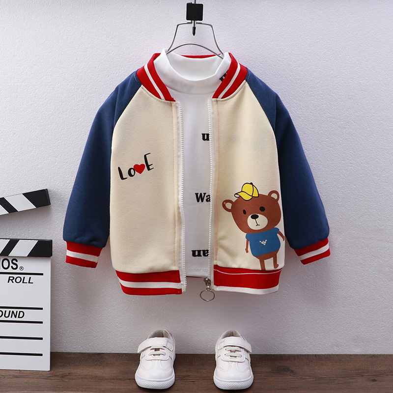 Jackets Children Baseball Western Style Boys Girls Baby Blazer Trend Coats Kids Clothes 221010